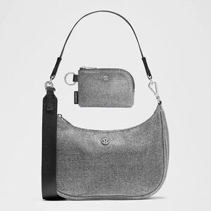*NWT* LULULEMON City Essentials Shoulder Bag 3L & Pouch, Glitter Dark Silver